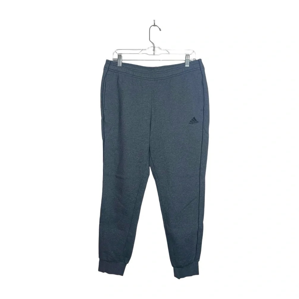 Adidas Dark Gray & Black Fleece Lined Lounge Jogger Sweatpants Medium Women’s